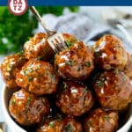 These sweet and sour meatballs are homemade meatballs that are cooked in the crock pot with a two ingredient sauce.